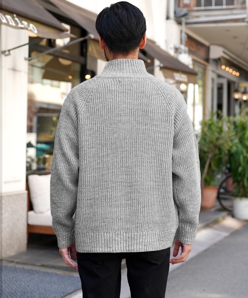 jiggys shop(ジギーズショップ)の「ハーフジップ あぜ編み 洗えるニット セーター(ニット/セーター・メンズ・ホワイト/ミックスグレー/ブラック・X-LARGE/LARGE/MEDIUM/SMALL)」の18枚目の写真