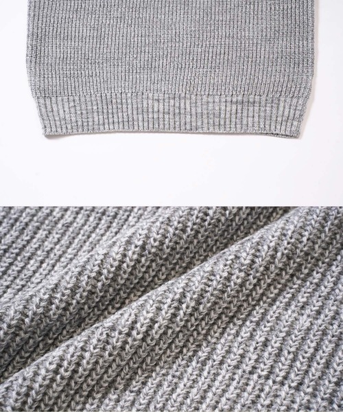 jiggys shop(ジギーズショップ)の「ハーフジップ あぜ編み 洗えるニット セーター(ニット/セーター・メンズ・ホワイト/ミックスグレー/ブラック・X-LARGE/LARGE/MEDIUM/SMALL)」の21枚目の写真