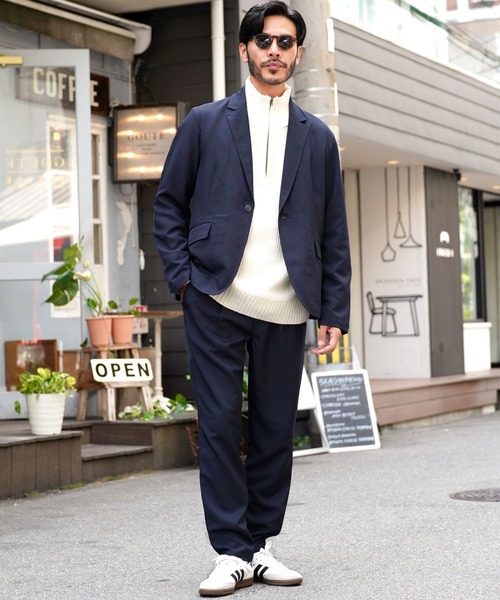 jiggys shop(ジギーズショップ)の「ハーフジップ あぜ編み 洗えるニット セーター(ニット/セーター・メンズ・ホワイト/ミックスグレー/ブラック・X-LARGE/LARGE/MEDIUM/SMALL)」の9枚目の写真