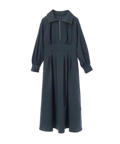 ◯CASTELBAJA ハーフジップ ワンピース セール】ハーフジップバイカラーシャカシャカワンピース