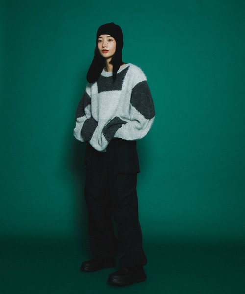 KBF(ケイビーエフ)の「ロングイヤーフラップニットキャップ(ニットキャップ/ビーニー・レディース・ブラック/ベージュ/レッド・ONE)」の15枚目の写真