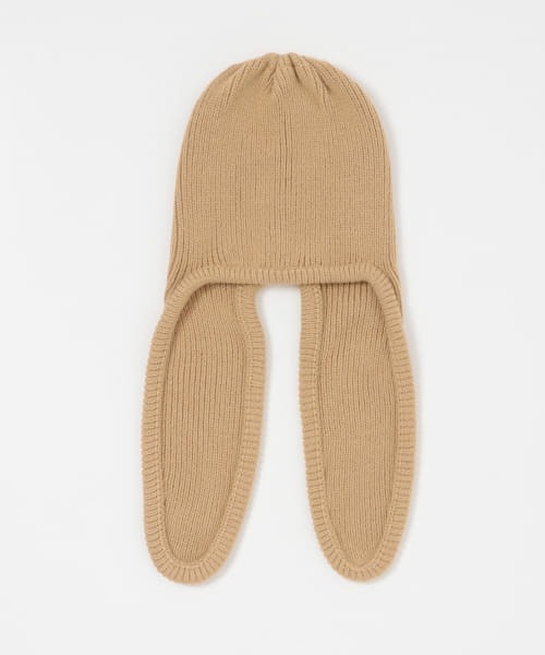 KBF(ケイビーエフ)の「ロングイヤーフラップニットキャップ(ニットキャップ/ビーニー・レディース・ブラック/ベージュ/レッド・ONE)」の5枚目の写真