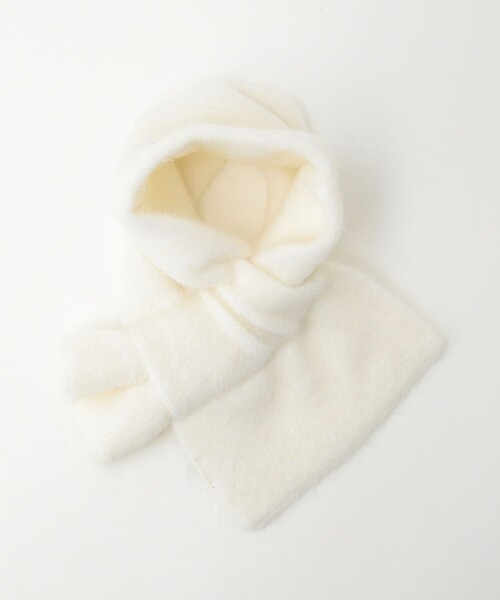 green label relaxing（グリーンレーベルリラクシング）の「アルパカ シャギー マフラー（マフラー・レディース・ライトブルー/オフホワイト/ライトグレー・FREE）」の7枚目の写真