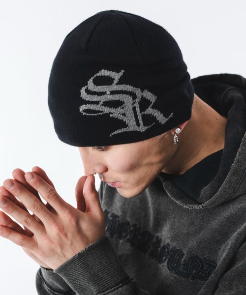 SHORT ROUND（ショートラウンド）の「SHORT ROUND/シングルニットワッチ（ニットキャップ/ビーニー・メンズ・グレー/ブラック・FREE）」の2枚目の写真