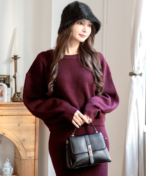 TODAYFUL【完売】ボーダーセットアップ 無地＆ボーダーニットセットアップ（ワンピース）｜JULIA BOUTIQUE
