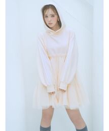 2WAY TULLE OVER SWEAT OP/2WAYチュールオーバースウェットワンピース