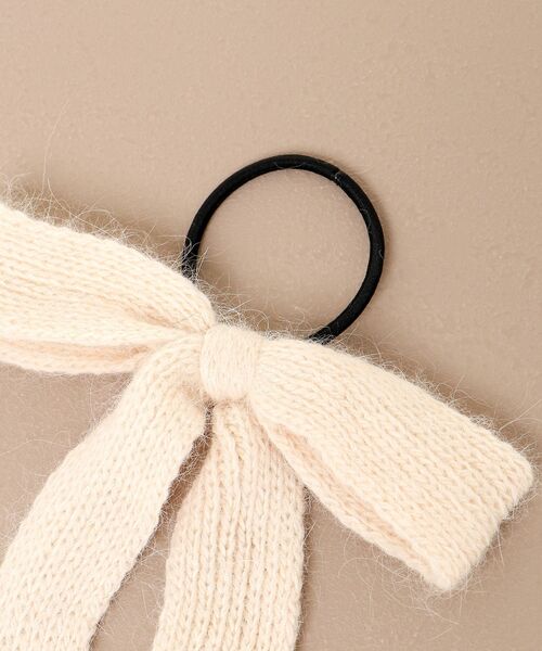 MAJESTIC LEGON（マジェスティックレゴン）の「ニットリボンヘアアクセ（その他ヘアアクセサリー・レディース・ブラウン/アイボリー・FREE）」の8枚目の写真