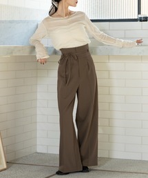 hinari（ヒナリ）の「ハイウエストリボンパンツ（その他パンツ）」