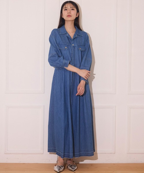 AVIE ワンピース セール】7.5oz デニムマキシワンピース（ワンピース）｜AVIE