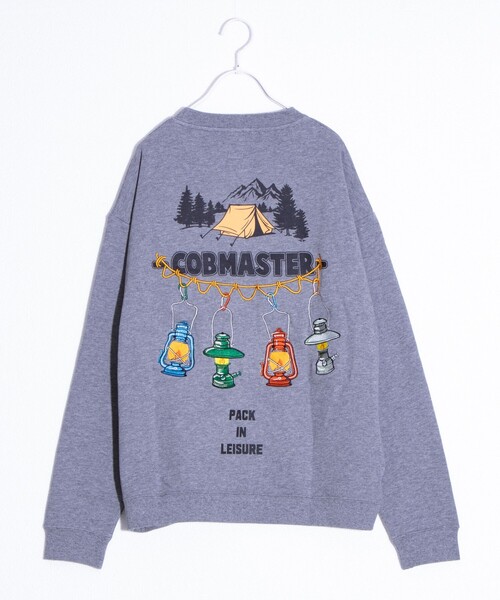 COBMASTER(コブマスター)の「【COBMASTER】ランタン刺繍 バックプリント 裏毛スウェット UNISEX/ユニセックス(スウェット・メンズ・ブラック/グレー・M/L)」の1枚目の写真