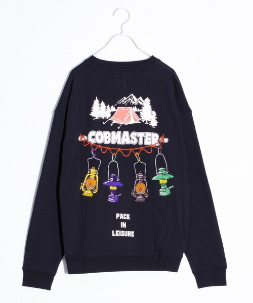 COBMASTER(コブマスター)の「【COBMASTER】ランタン刺繍 バックプリント 裏毛スウェット UNISEX/ユニセックス(スウェット・メンズ・ブラック/グレー・M/L)」の2枚目の写真