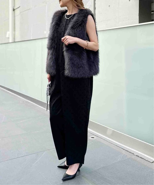 PICCIN（ピッチン）の「フェイクファーベスト（ベスト・レディース・アイボリー/グレー/ブラウン・M）」の11枚目の写真