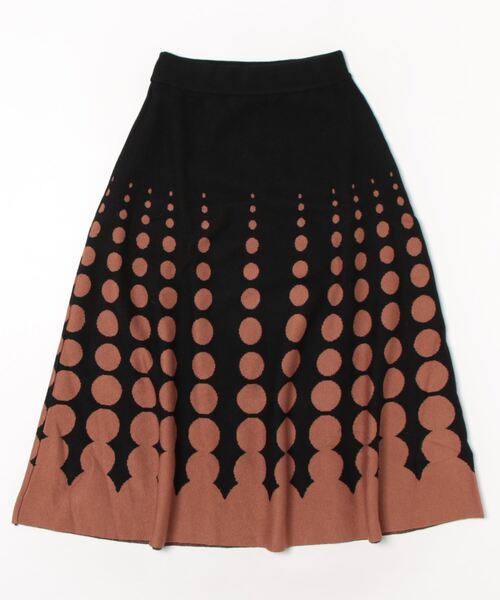 Sawa a la mode（サワアラモード）の「ドット柄グラデーションニットフレアスカート（スカート・レディース・ブラウン/ベージュ・FREE）」の12枚目の写真