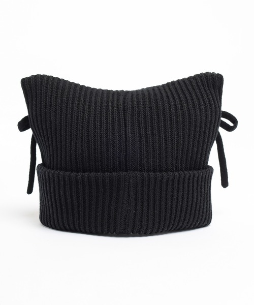 Honeys（ハニーズ）の「リボン付ネコ耳ニット帽（ニットキャップ/ビーニー・レディース・アイボリー/ブラック/ピンク・FREE）」の21枚目の写真