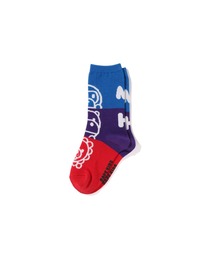 A BATHING APE(AxCVOGCv)MILO FRIENDS COLOR BLOCK SOCKS(\bNX/C)