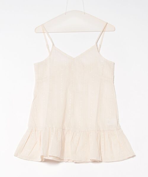 STYLEBLOCK（スタイルブロック）の「綿レースギャザーキャミチュニック（シャツ/ブラウス・レディース・アイボリー/ブラック/ホワイト・M）」の3枚目の写真