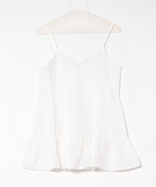 STYLEBLOCK（スタイルブロック）の「綿レースギャザーキャミチュニック（シャツ/ブラウス・レディース・アイボリー/ブラック/ホワイト・M）」の5枚目の写真
