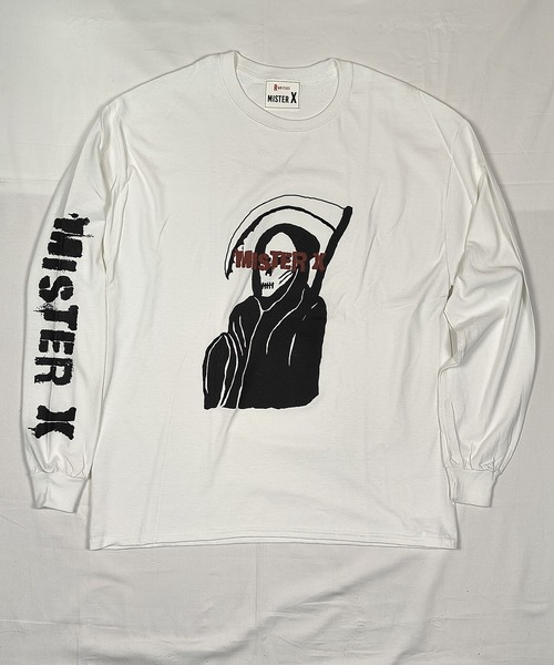 MIG&DEXI(ミグアンドデキシー)の「GRIM REAPER TEE SHIRTS LS / Mr.X(その他トップス・メンズ・ホワイト/ブラック・L/XL/M/XXL)」の2枚目の写真