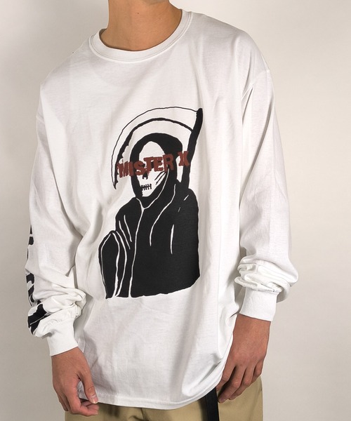 MIG&DEXI(ミグアンドデキシー)の「GRIM REAPER TEE SHIRTS LS / Mr.X(その他トップス・メンズ・ホワイト/ブラック・L/XL/M/XXL)」の16枚目の写真