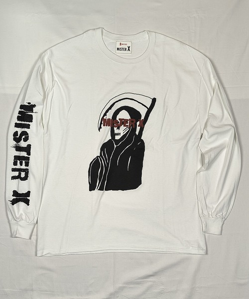 MIG&DEXI(ミグアンドデキシー)の「GRIM REAPER TEE SHIRTS LS / Mr.X(その他トップス・メンズ・ホワイト/ブラック・L/XL/M/XXL)」の21枚目の写真