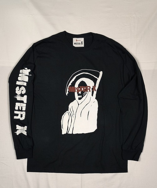 MIG&DEXI(ミグアンドデキシー)の「GRIM REAPER TEE SHIRTS LS / Mr.X(その他トップス・メンズ・ホワイト/ブラック・L/XL/M/XXL)」の13枚目の写真