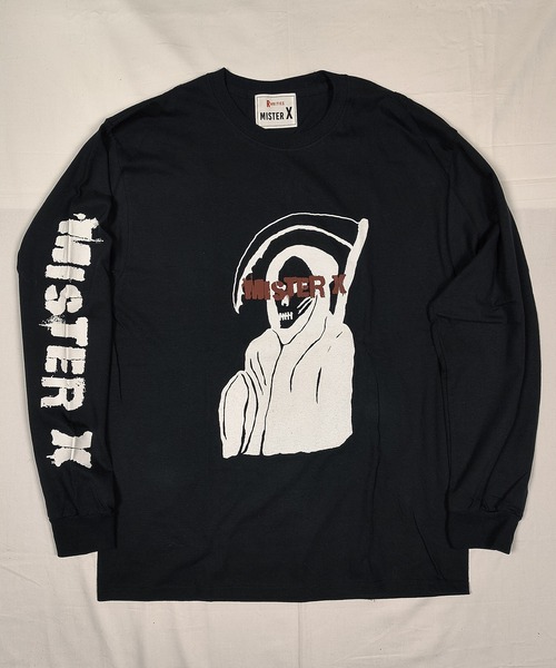 MIG&DEXI(ミグアンドデキシー)の「GRIM REAPER TEE SHIRTS LS / Mr.X(その他トップス・メンズ・ホワイト/ブラック・L/XL/M/XXL)」の9枚目の写真