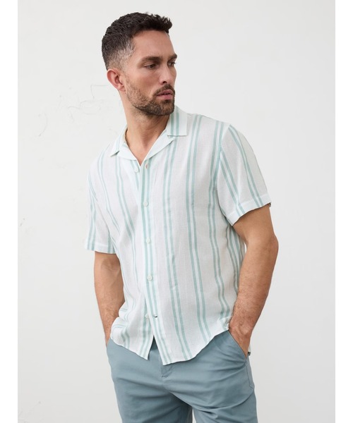 BANANA REPUBLIC FACTORY STORE(バナナリパブリック ファクトリーストア)の「BANANA REPUBLIC FACTORY STORE テクスチャードリゾートシャツ(シャツ/ブラウス・メンズ・グリーン/ブラウン/ライトブルー/ピンク・M/S/XL/L)」の3枚目の写真