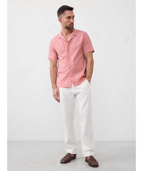 BANANA REPUBLIC FACTORY STORE(バナナリパブリック ファクトリーストア)の「BANANA REPUBLIC FACTORY STORE テクスチャードリゾートシャツ(シャツ/ブラウス・メンズ・グリーン/ブラウン/ライトブルー/ピンク・M/S/XL/L)」の6枚目の写真