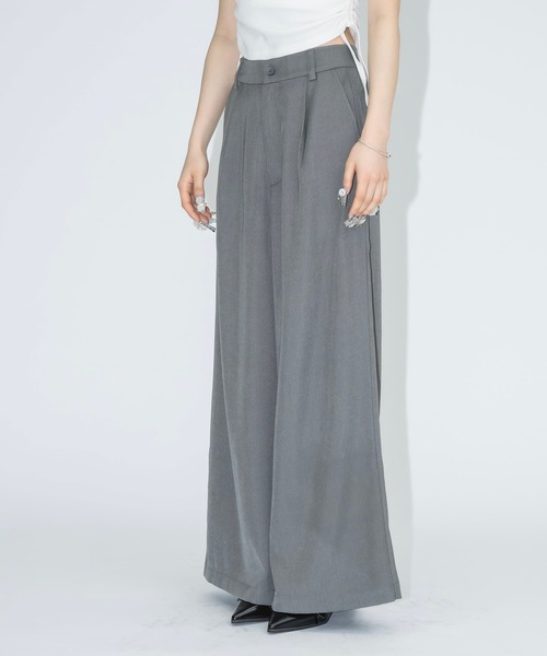 17HR（セブンティーンアワーズ）の「ルーズワイドスラックスパンツ（スラックス・レディース・グレー/ブラック・FREE）」の11枚目の写真