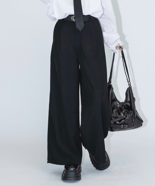 17HR（セブンティーンアワーズ）の「ルーズワイドスラックスパンツ（スラックス・レディース・グレー/ブラック・FREE）」の19枚目の写真