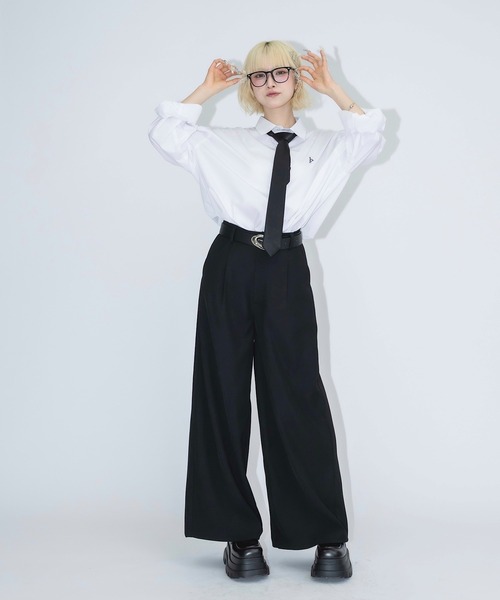 O PROJECT WASHED DENSE CLOTH EASY WIDE PANTS - CEMENT – TOYASIDO