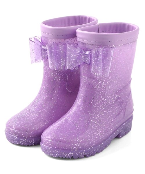 Ampersand(アンパサンド)の「キラキラレインシューズ(レインシューズ・キッズ・サーモンピンク/キナリ/ラベンダー・15 /20/18/17/19/14/16)」の3枚目の写真