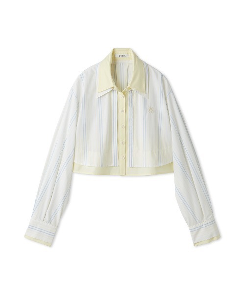 SNIDEL（スナイデル）の「Sustainableレイヤードクロップドシャツ