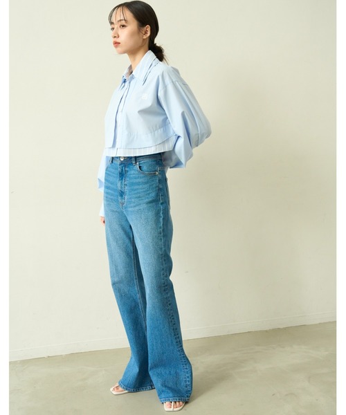 Sustainableレイヤードクロップドシャツ（シャツ/ブラウス）｜SNIDEL  