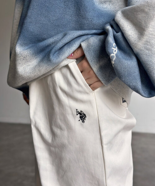 U.S. POLO ASSN.（ユーエスポロアッスン）の「【U.S. POLO ASSN.】ツイルイージーパンツ（その他パンツ・レディース・アイボリー/ベージュ/ブラック/インディゴブルー・MEDIUM/LARGE）」の21枚目の写真