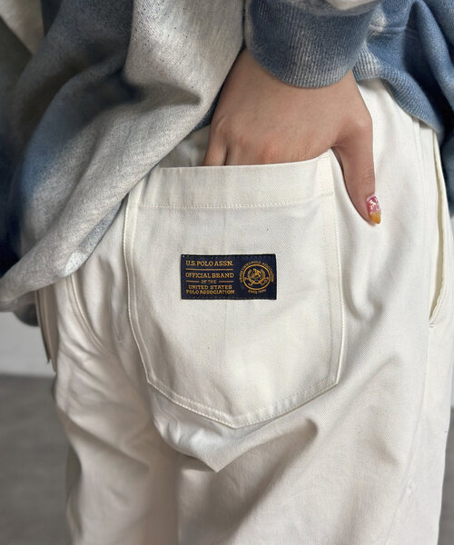U.S. POLO ASSN.（ユーエスポロアッスン）の「【U.S. POLO ASSN.】ツイルイージーパンツ（その他パンツ・レディース・アイボリー/ベージュ/ブラック/インディゴブルー・MEDIUM/LARGE）」の22枚目の写真