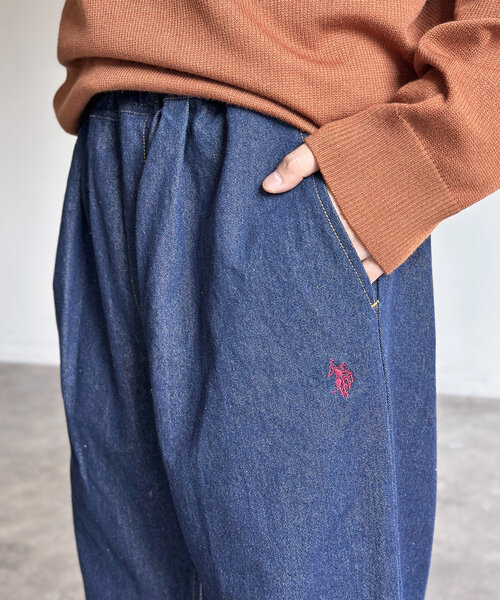 U.S. POLO ASSN.（ユーエスポロアッスン）の「【U.S. POLO ASSN.】ツイルイージーパンツ（その他パンツ・レディース・アイボリー/ベージュ/ブラック/インディゴブルー・MEDIUM/LARGE）」の12枚目の写真