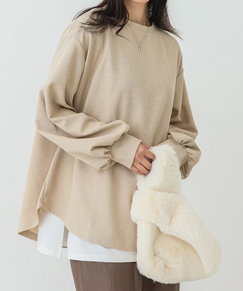 Miniministore(ミニミニストア)の「トレーナーレディーススウェットシャツ薄手(スウェット・レディース・グレー/ブラック/ブラウン/ホワイト/グリーン/イエロー/ベージュ/ブルー・FREE)」の5枚目の写真