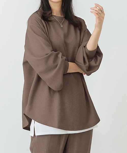 Miniministore(ミニミニストア)の「トレーナーレディーススウェットシャツ薄手(スウェット・レディース・グレー/ブラック/ブラウン/ホワイト/グリーン/イエロー/ベージュ/ブルー・FREE)」の4枚目の写真