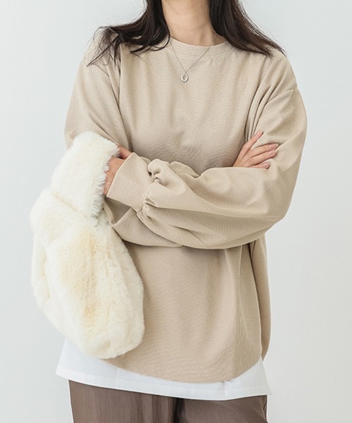 Miniministore(ミニミニストア)の「トレーナーレディーススウェットシャツ薄手(スウェット・レディース・グレー/ブラック/ブラウン/ホワイト/グリーン/イエロー/ベージュ/ブルー・FREE)」の11枚目の写真