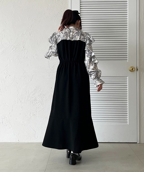 apres jour(アプレジュール)の「ドッキングフリル袖ワンピース【ZOZOTOWN限定アイテム】(ワンピース・レディース・ブルー系その他/グレー系その他/ブラック系その他・フリー/X-LARGE)」の17枚目の写真