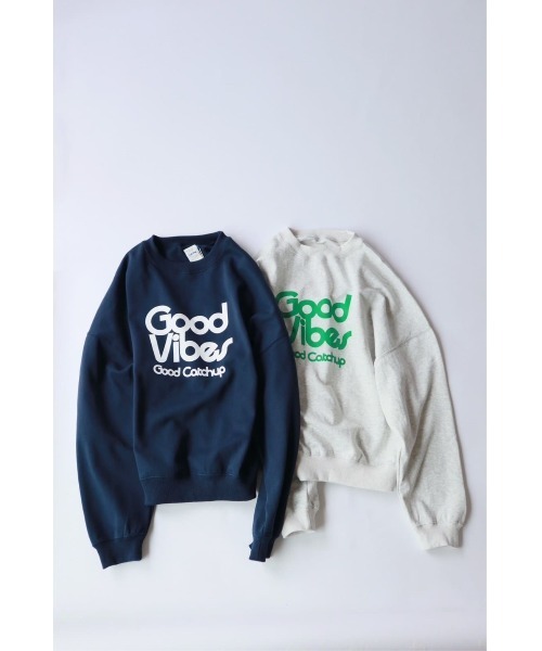 Catchup(ケチャップ)の「【Catchup】Good Vibes スウェットトップス(大人サイズ)(Tシャツ/カットソー・レディース・ライトグレー/ネイビー・LL/S/M/L)」の5枚目の写真