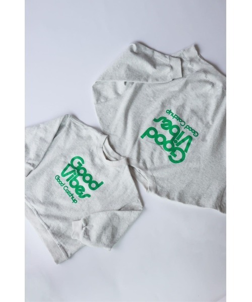 Catchup(ケチャップ)の「【Catchup】Good Vibes スウェットトップス(大人サイズ)(Tシャツ/カットソー・レディース・ライトグレー/ネイビー・LL/S/M/L)」の7枚目の写真