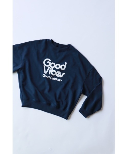 Catchup(ケチャップ)の「【Catchup】Good Vibes スウェットトップス(大人サイズ)(Tシャツ/カットソー・レディース・ライトグレー/ネイビー・LL/S/M/L)」の8枚目の写真