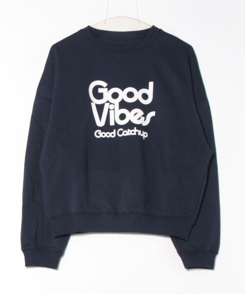 Catchup(ケチャップ)の「【Catchup】Good Vibes スウェットトップス(大人サイズ)(Tシャツ/カットソー・レディース・ライトグレー/ネイビー・LL/S/M/L)」の10枚目の写真