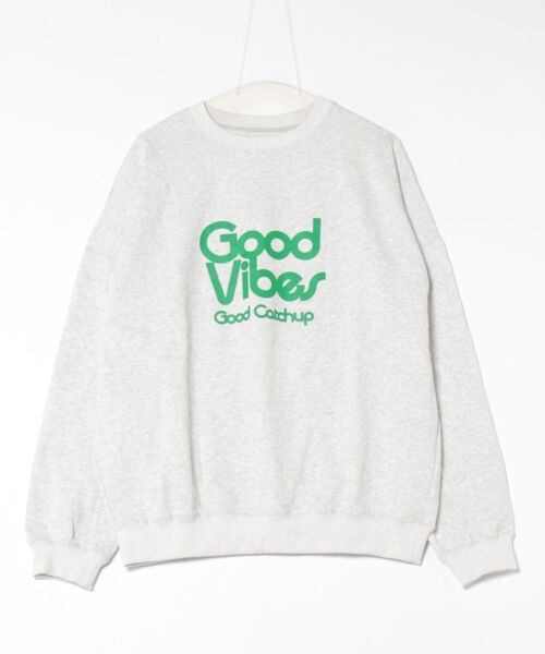 Catchup(ケチャップ)の「【Catchup】Good Vibes スウェットトップス(大人サイズ)(Tシャツ/カットソー・レディース・ライトグレー/ネイビー・LL/S/M/L)」の11枚目の写真