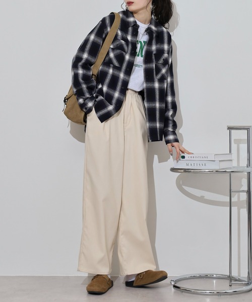 BIG MIKE（ビッグマイク）の「BIG MIKE Light Flannel Shirts ライトフランネル長袖シャツ（シャツ/ブラウス・メンズ・ブラック×レッド/ブラック×グレー/ホワイト/ネイビー・XL/L/M）」の20枚目の写真