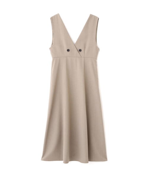 N.(N. Natural Beauty Basic)(エヌエヌナチュラルビューティーベーシック)の「Vネックフレアジャンパースカート(ジャンパースカート・レディース・ベージュ/オフホワイト/グレー・MEDIUM)」の12枚目の写真