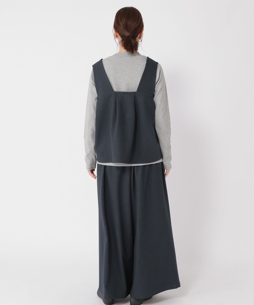 studio CLIP(スタディオクリップ)の「ダブルフロントセットアップ(トップス・パンツ)(セットアップ・レディース・ネイビー/モカ・FREE)」の11枚目の写真