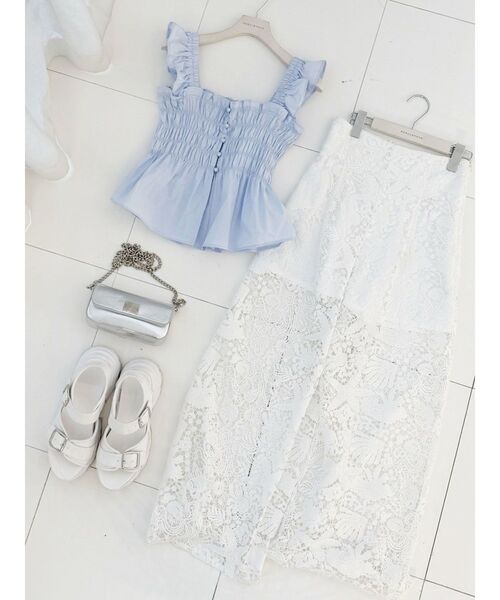 MERCURYDUO(マーキュリーデュオ)の「ダブルベルトスポサン(サンダル・レディース・オフホワイト/インディゴブルー/ブラック・36/38)」の8枚目の写真